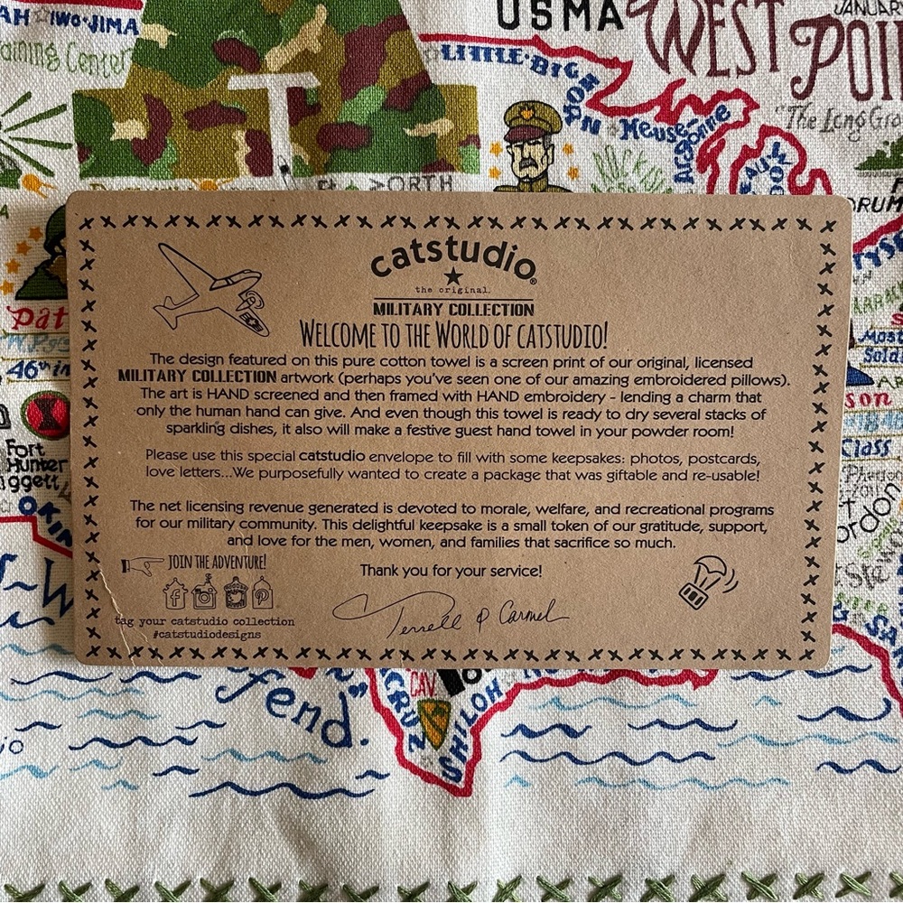 Catstudio Army Map Tea Towel - New - Picture 5 of 5